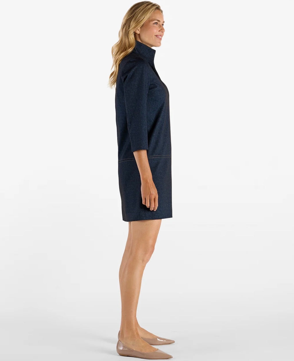Callie Dress in Navy Saddle
