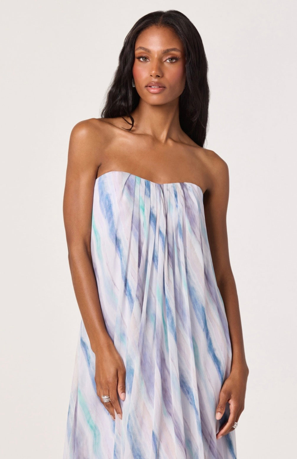 Aileen Dress in Lilac Stripe