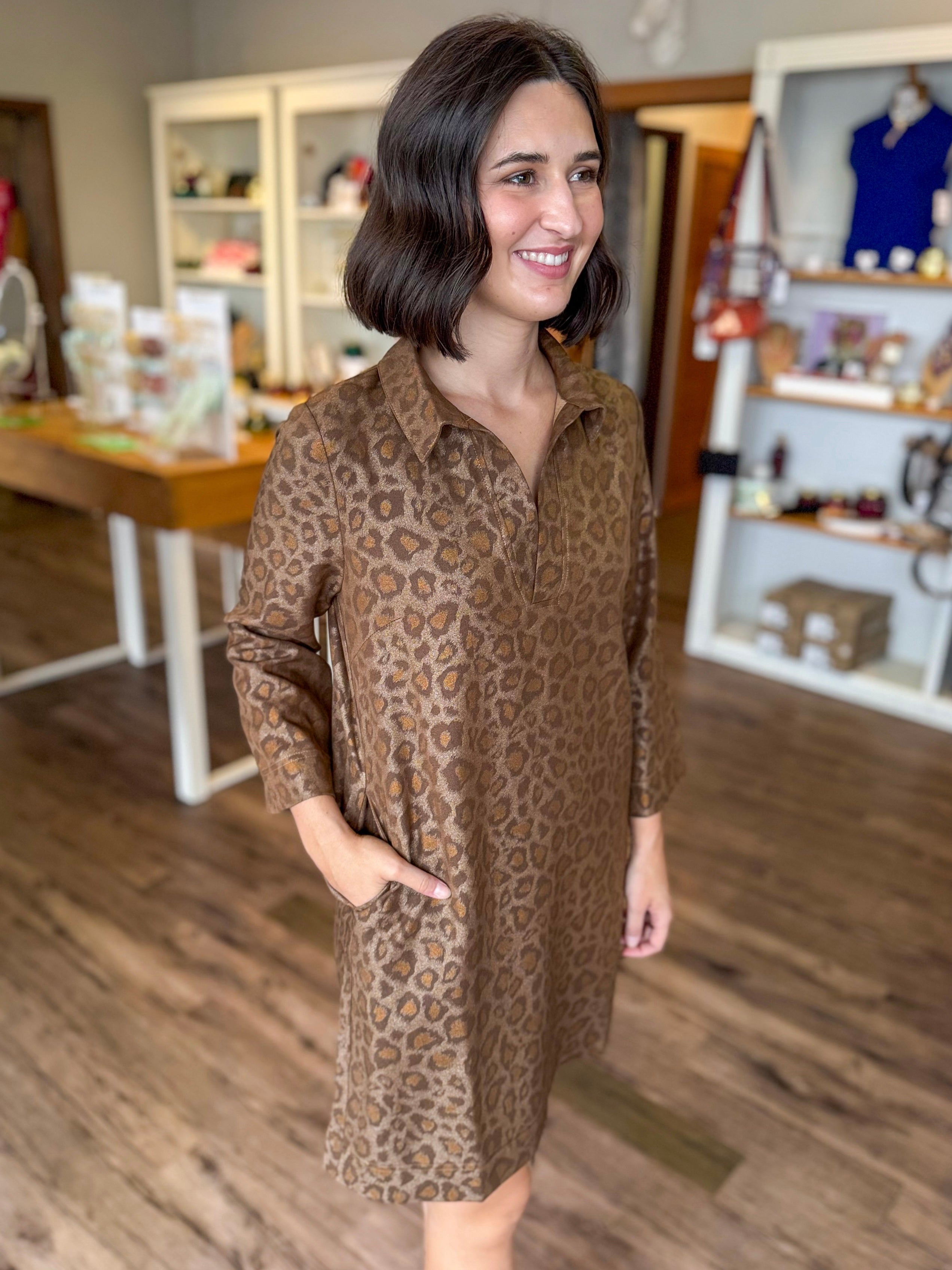 Golden Leopard Dress