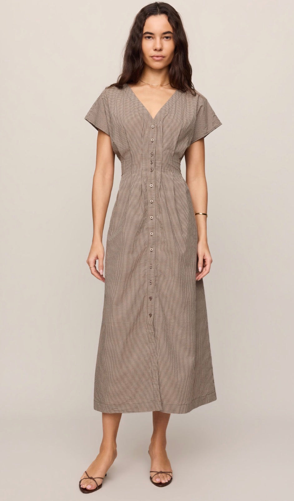 Sanna Gingham Midi Dress
