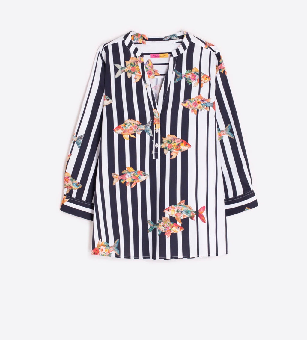 Stripes and Fish Blouse