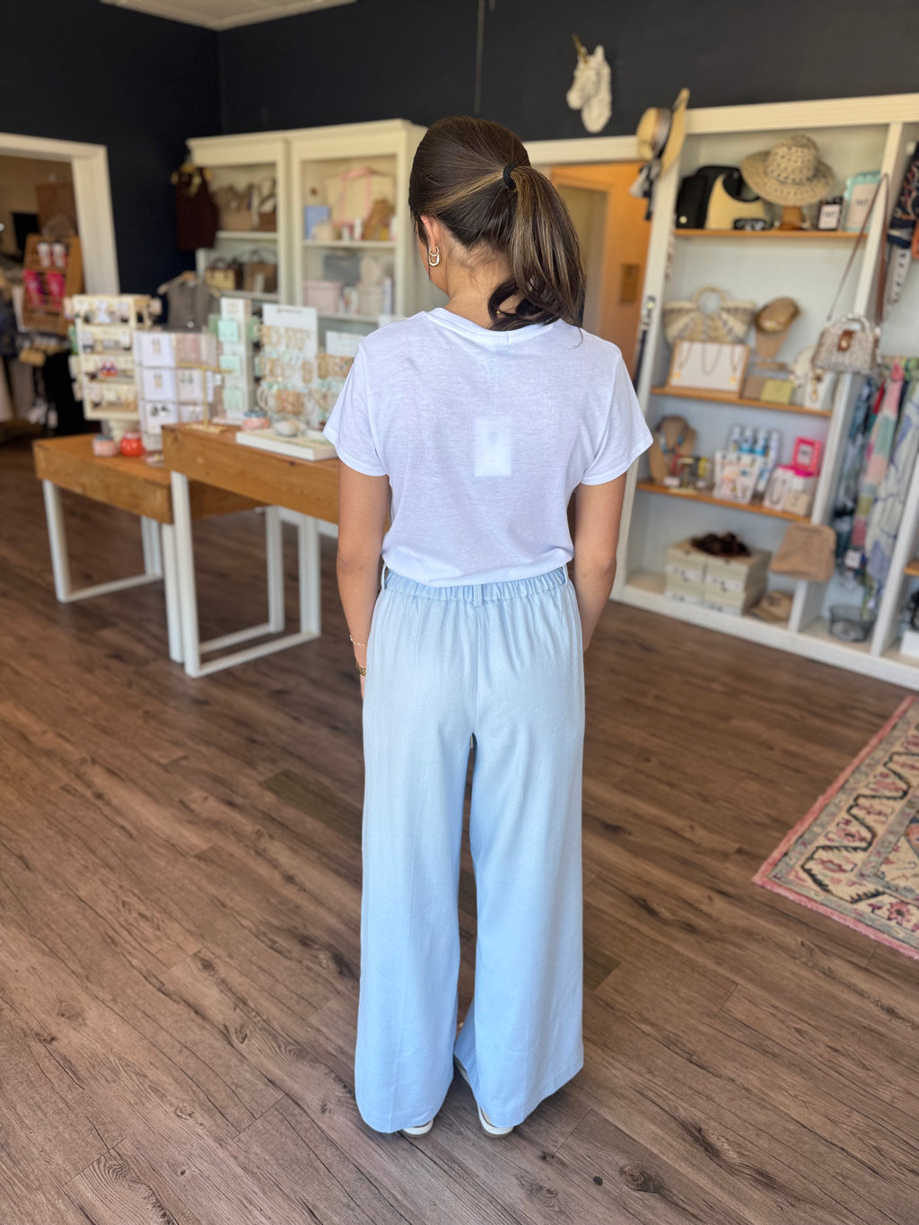 Light Blue Super Wide Let Pant