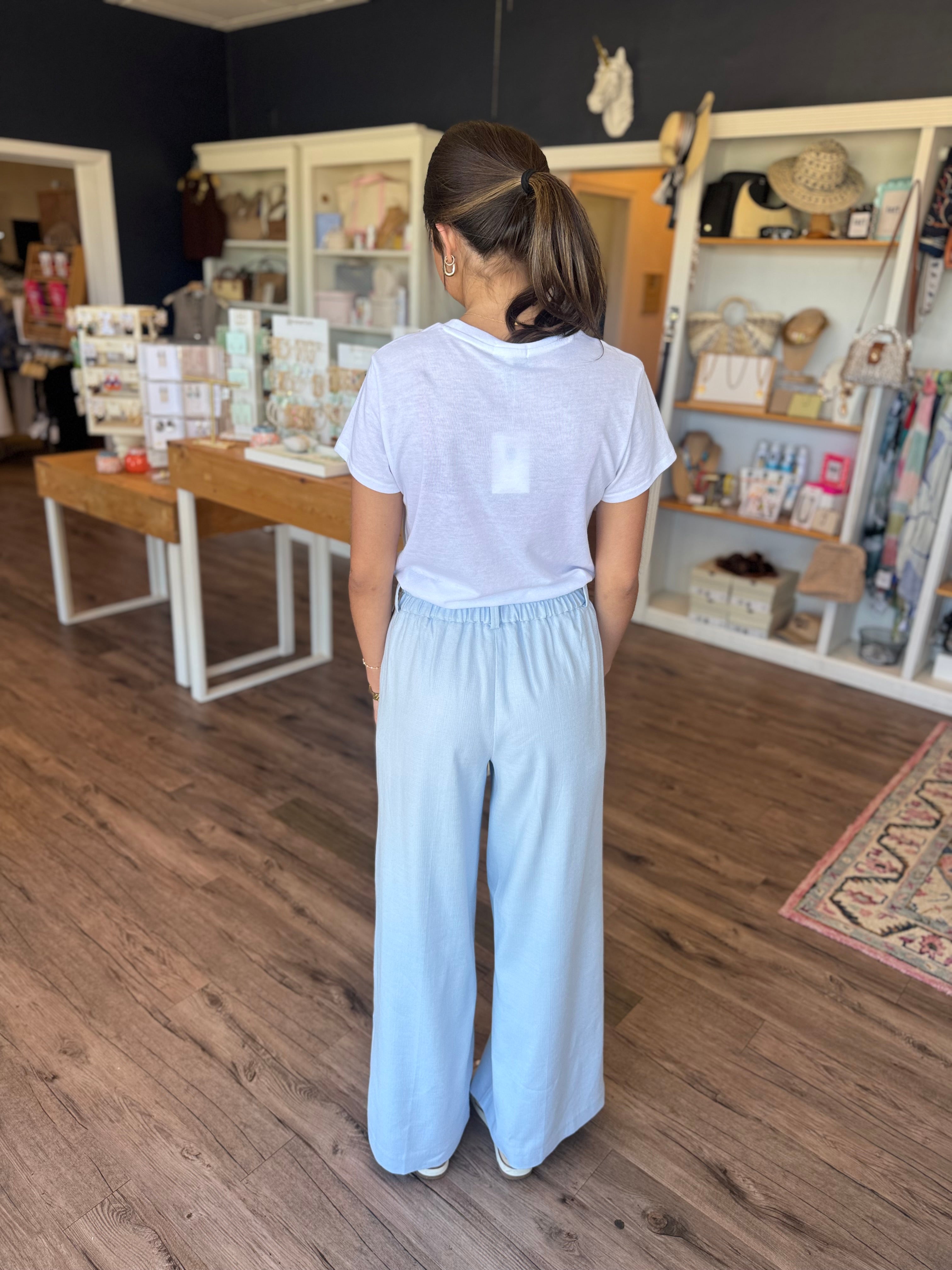 Light Blue Super Wide Let Pant