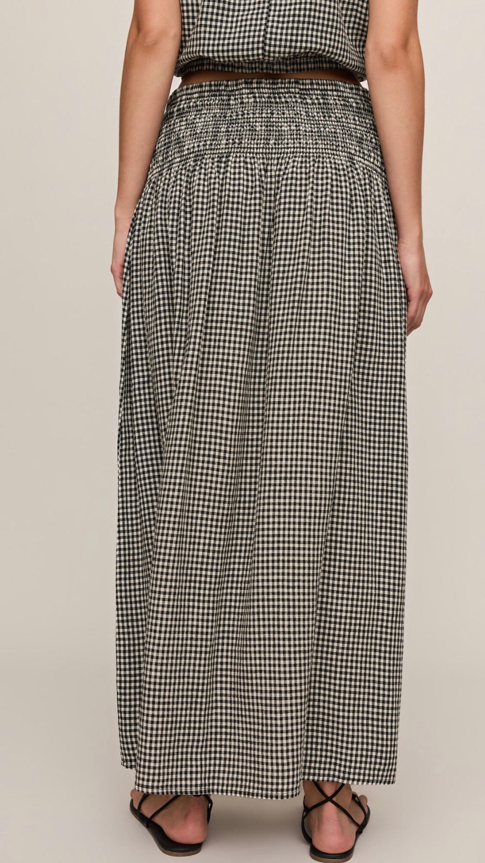 Brooke Gingham Smocked Waist Skirt