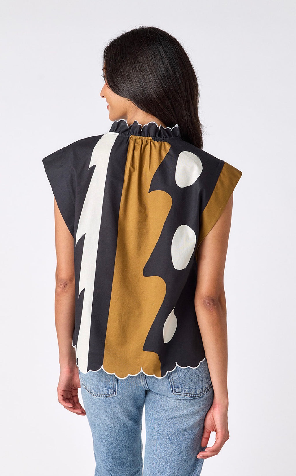 Fritzy Top in Wild Line Print