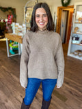 Solid Camel Turtleneck