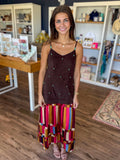 Henry Midi Dress in Autumn Stripe