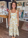 Butter Yellow Floral Dress