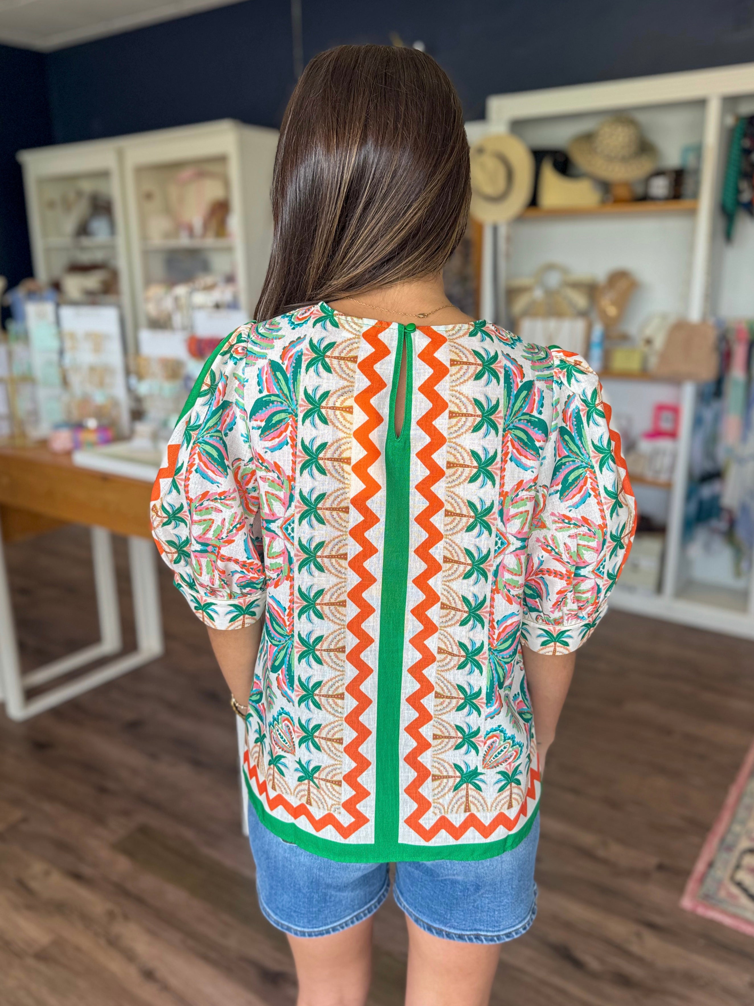Palm Fiesta Top