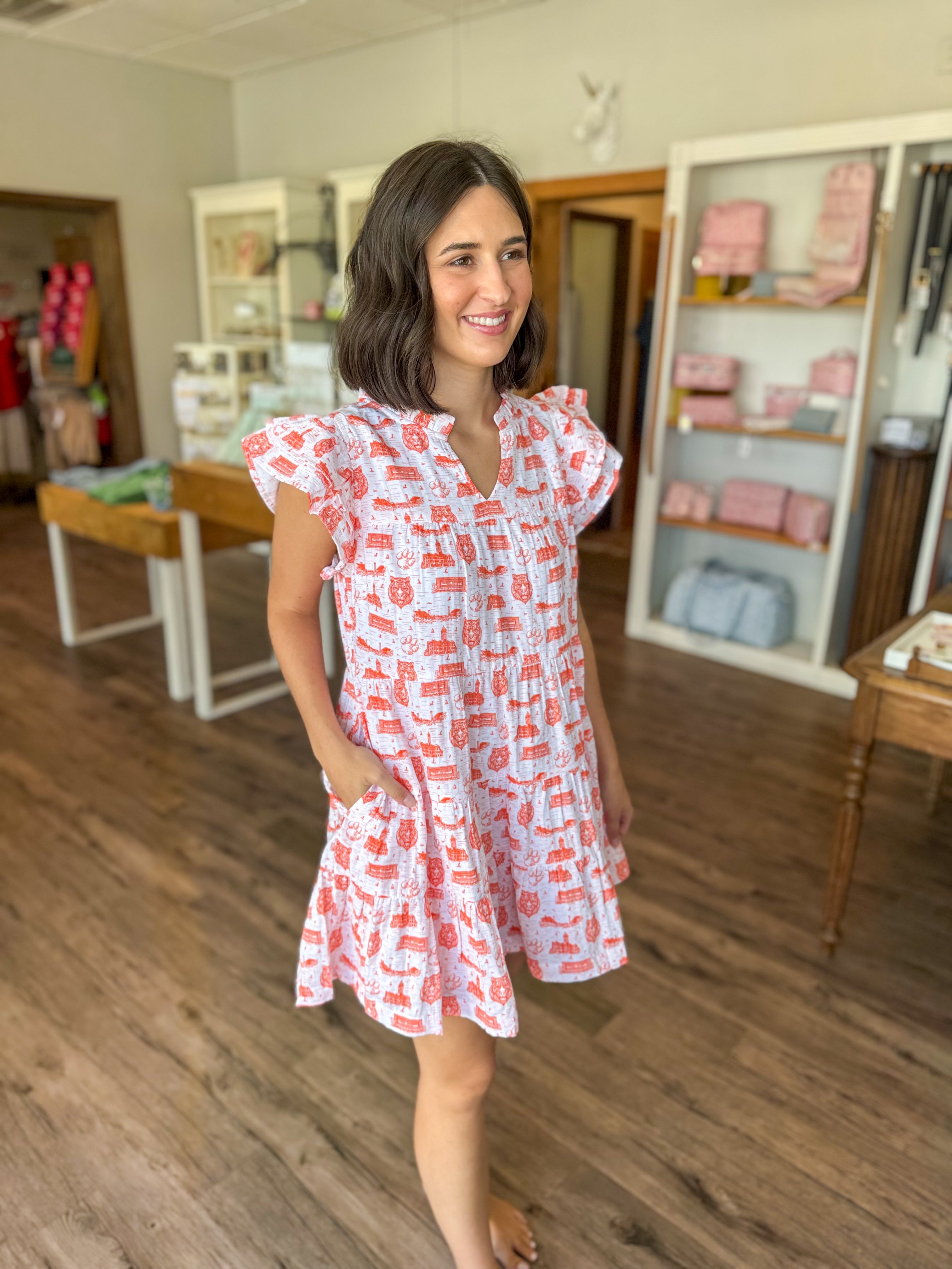 The Team Toile Clemson Tigers Dress - XS The Team Toile Clemson Tigers Dress - XS