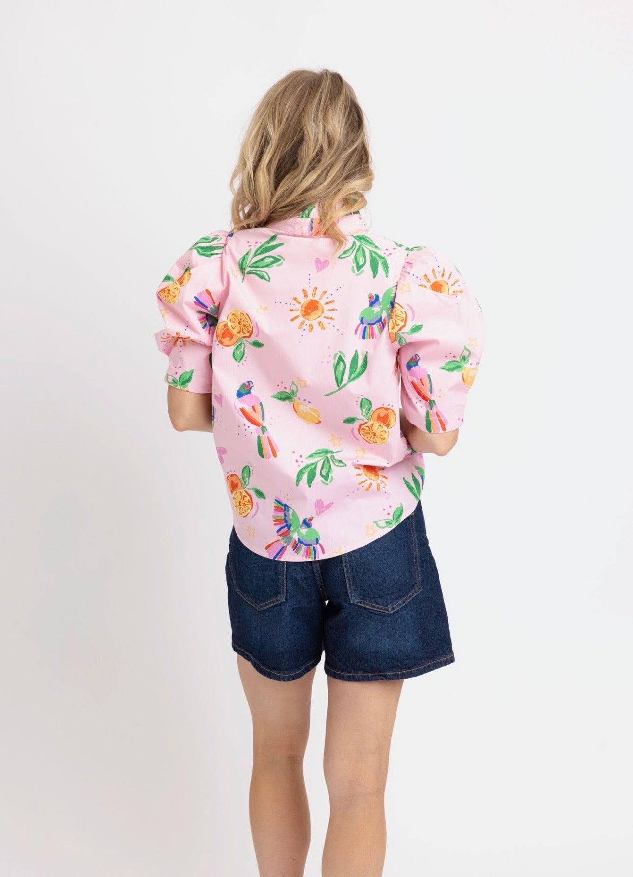 Toucan Fruit Print Top