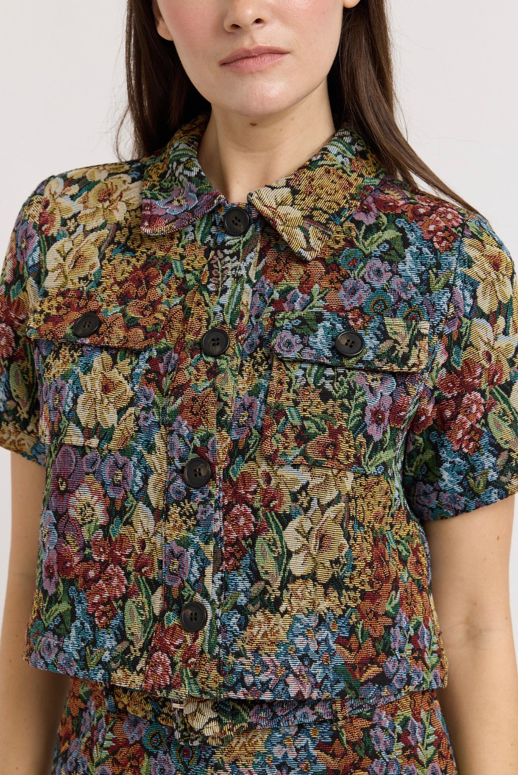 Mischa Jacquard Boxy Top