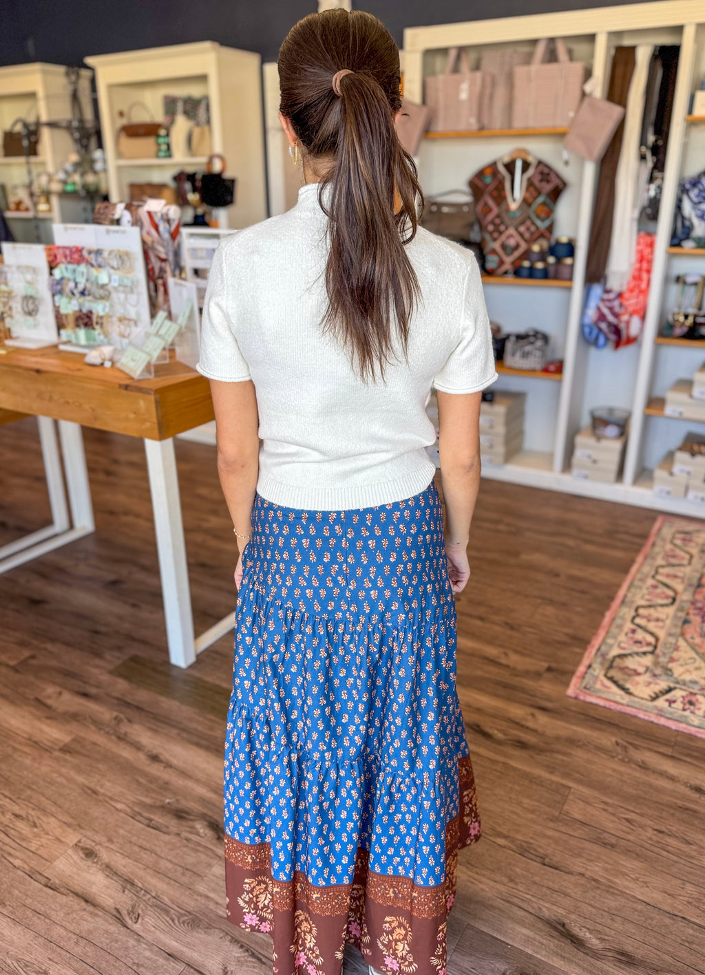 Vintage Floral Maxi Skirt