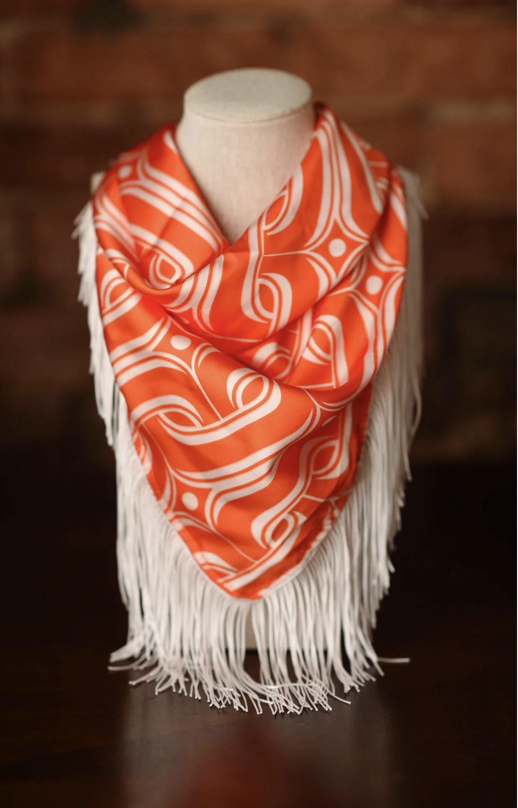 Orange Gameday Fringe Scarf