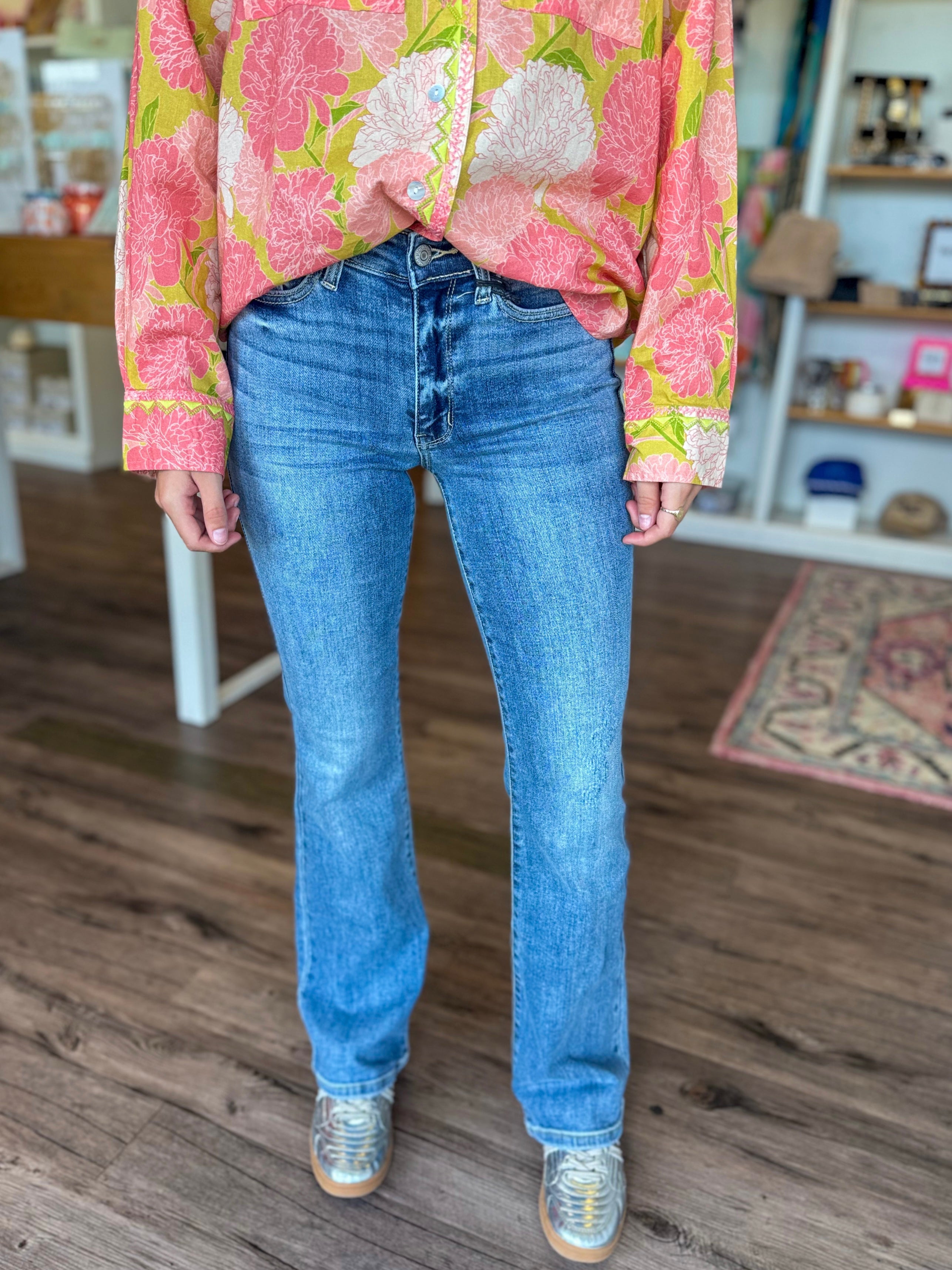 High Rise Straight Jeans