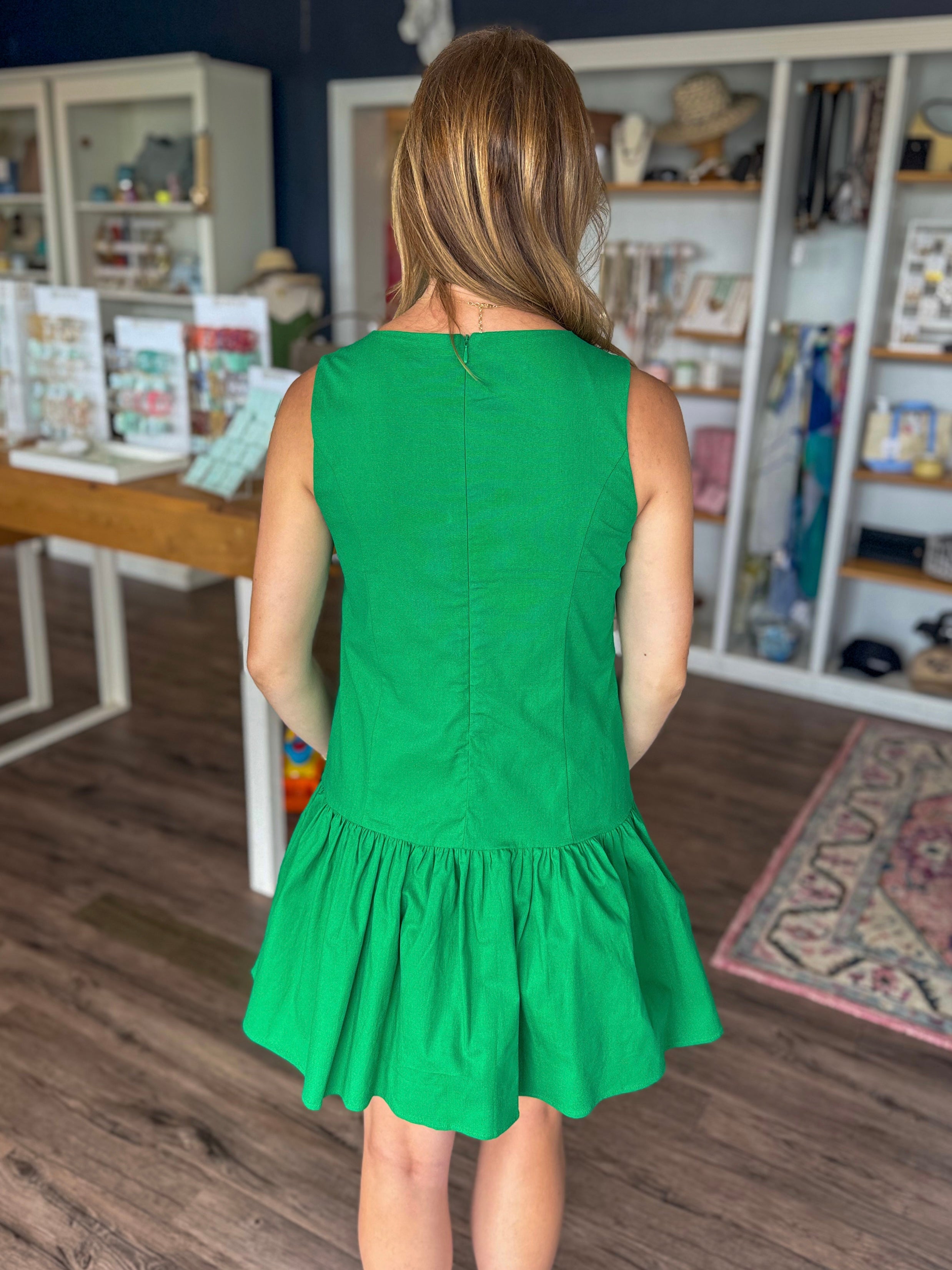Green Ruffle Dress
