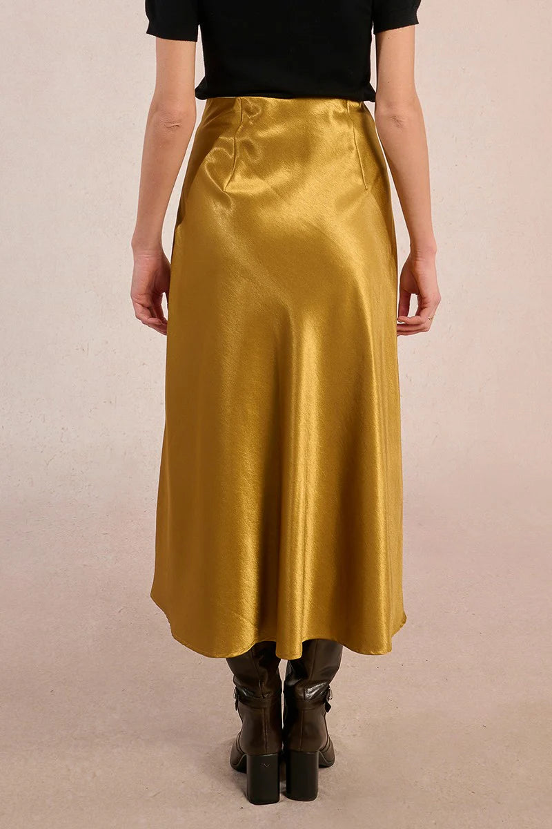 Gold Satin Skirt