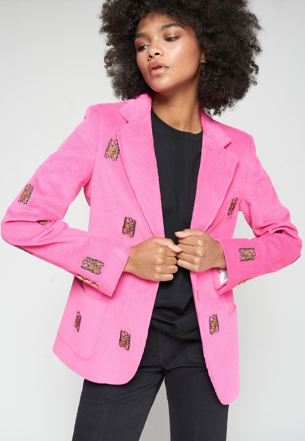 Pana Hot Pink Tiger Blazer