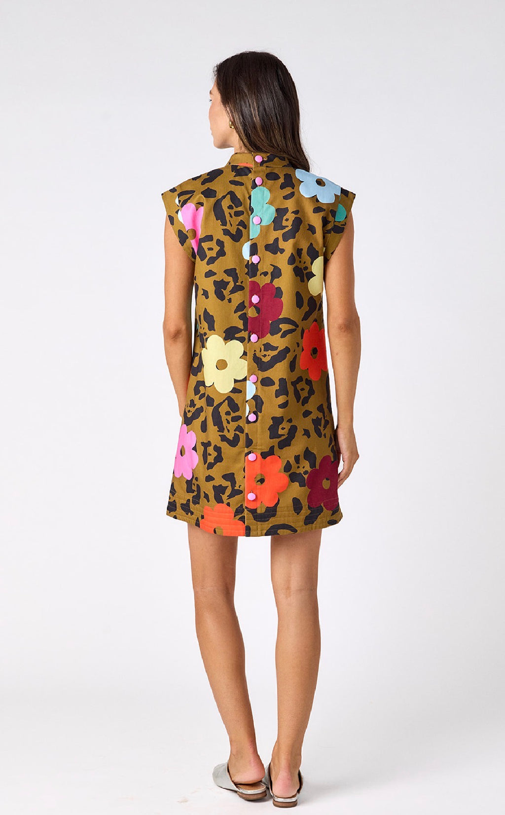Beatrix Dress in Happy Leopard