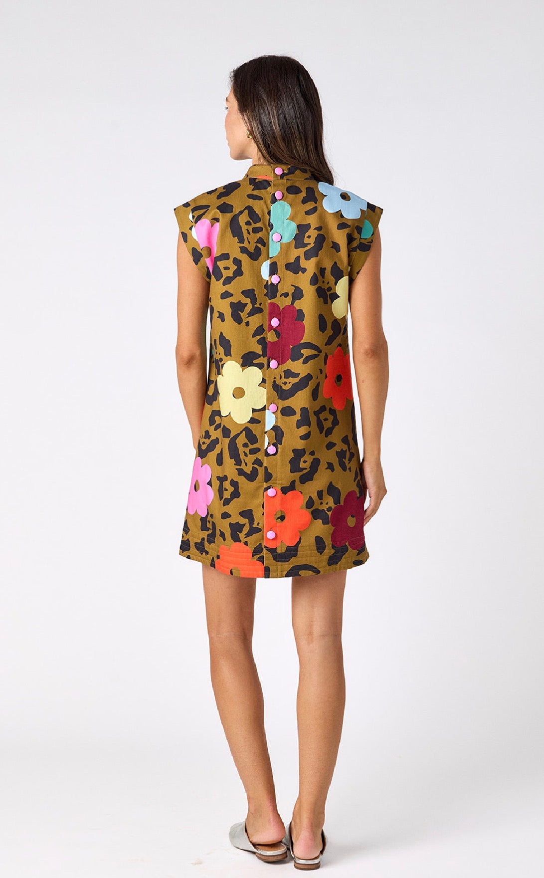 Beatrix Dress in Happy Leopard