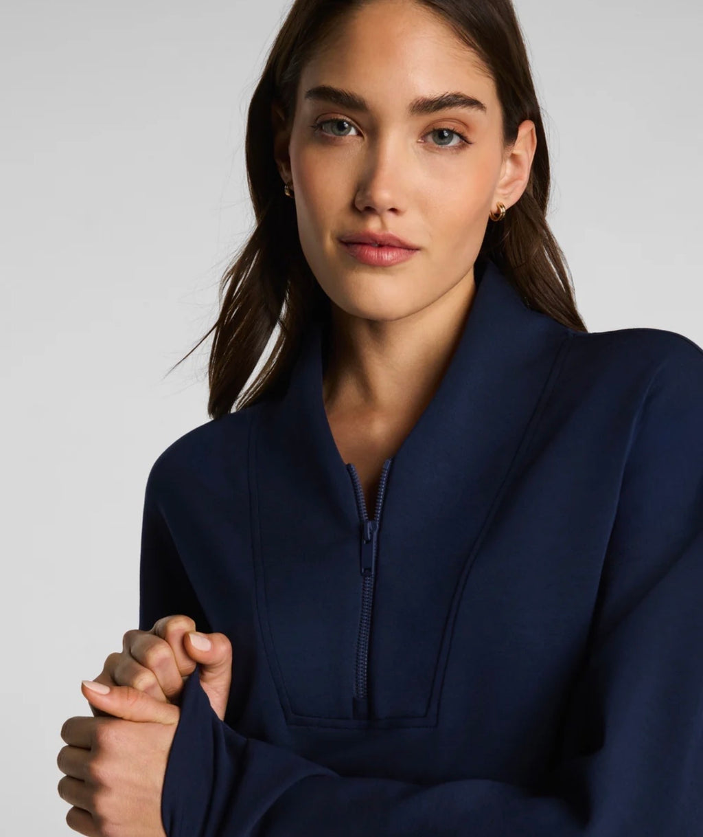 Shawl Collar Half Zip Pullover