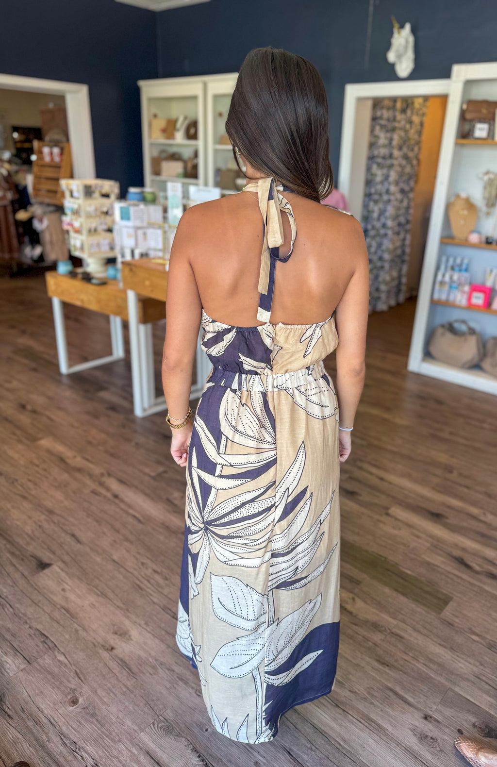 Set Sail Halter Maxi Dress