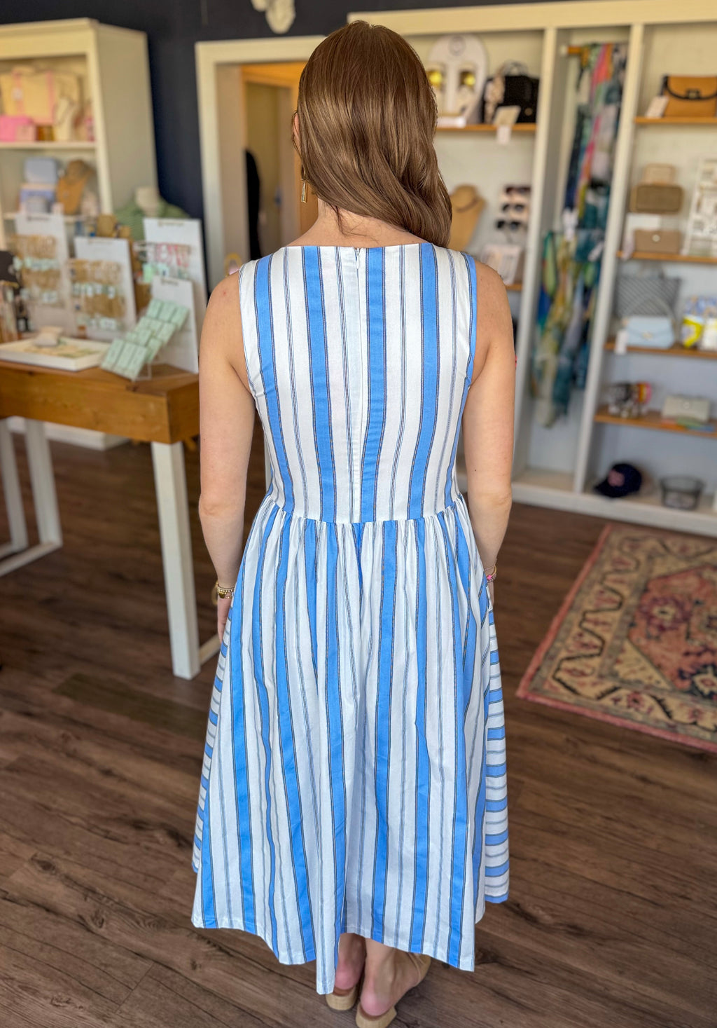 Blue Stripe Maxi Dress