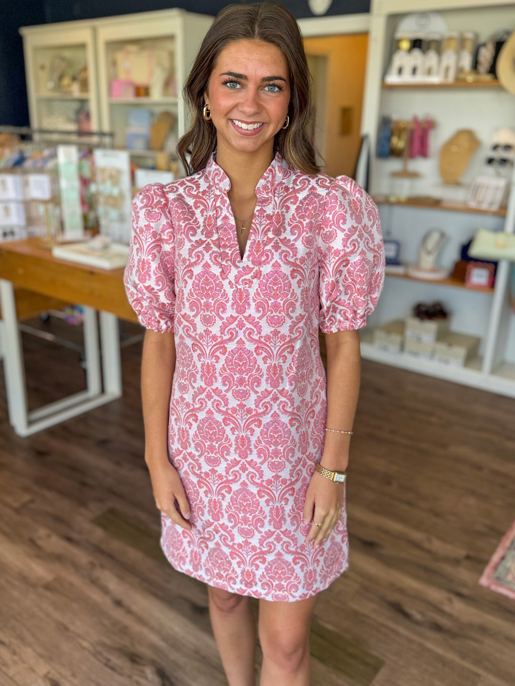 Damask Brocade Dress