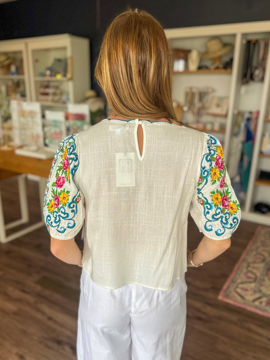 Floral Embroidery Top