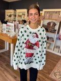 Polka Dot Santa Sweater