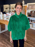Faux Fur Capelet in Pine