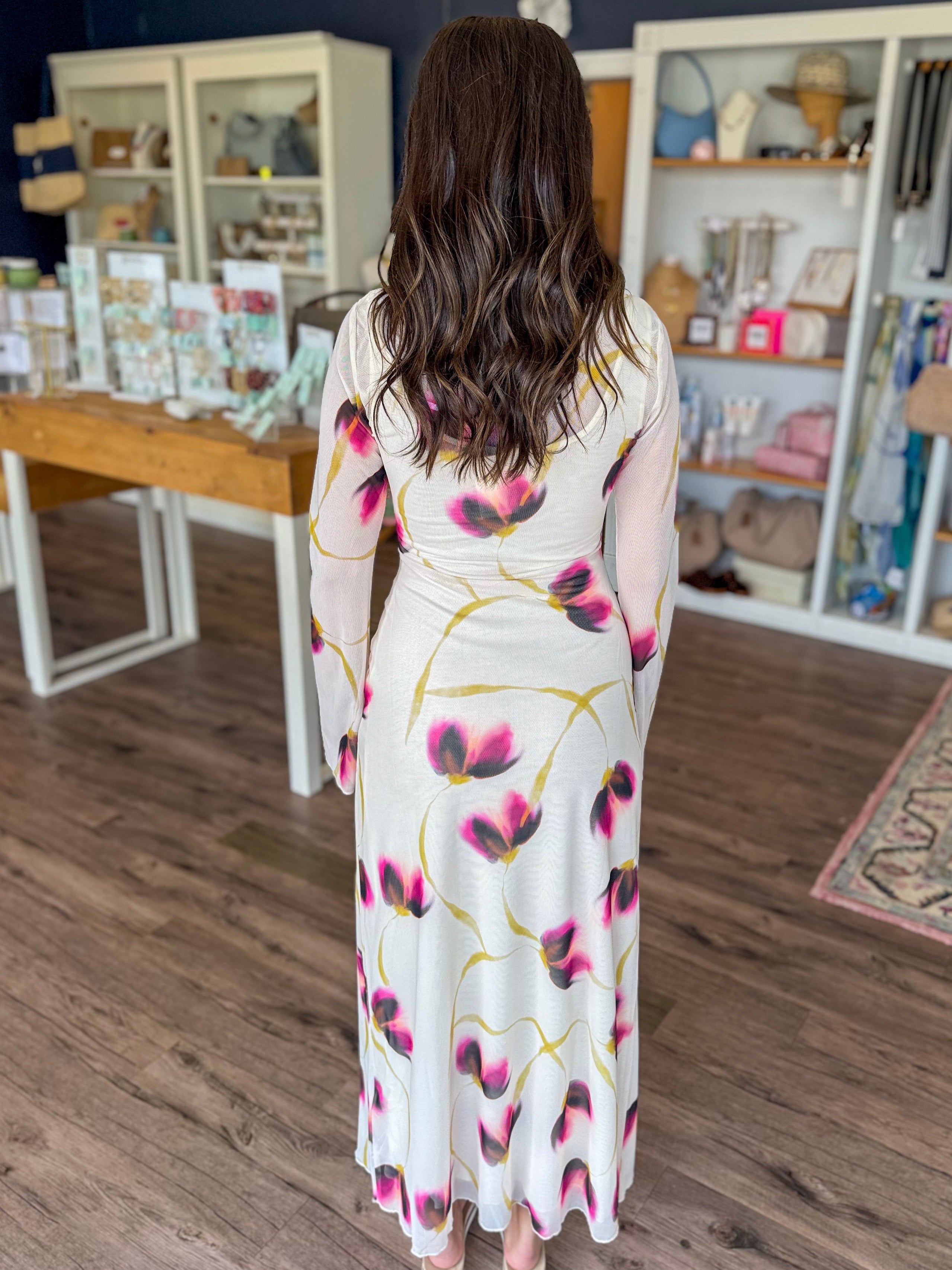 Emery Mesh Floral Dress