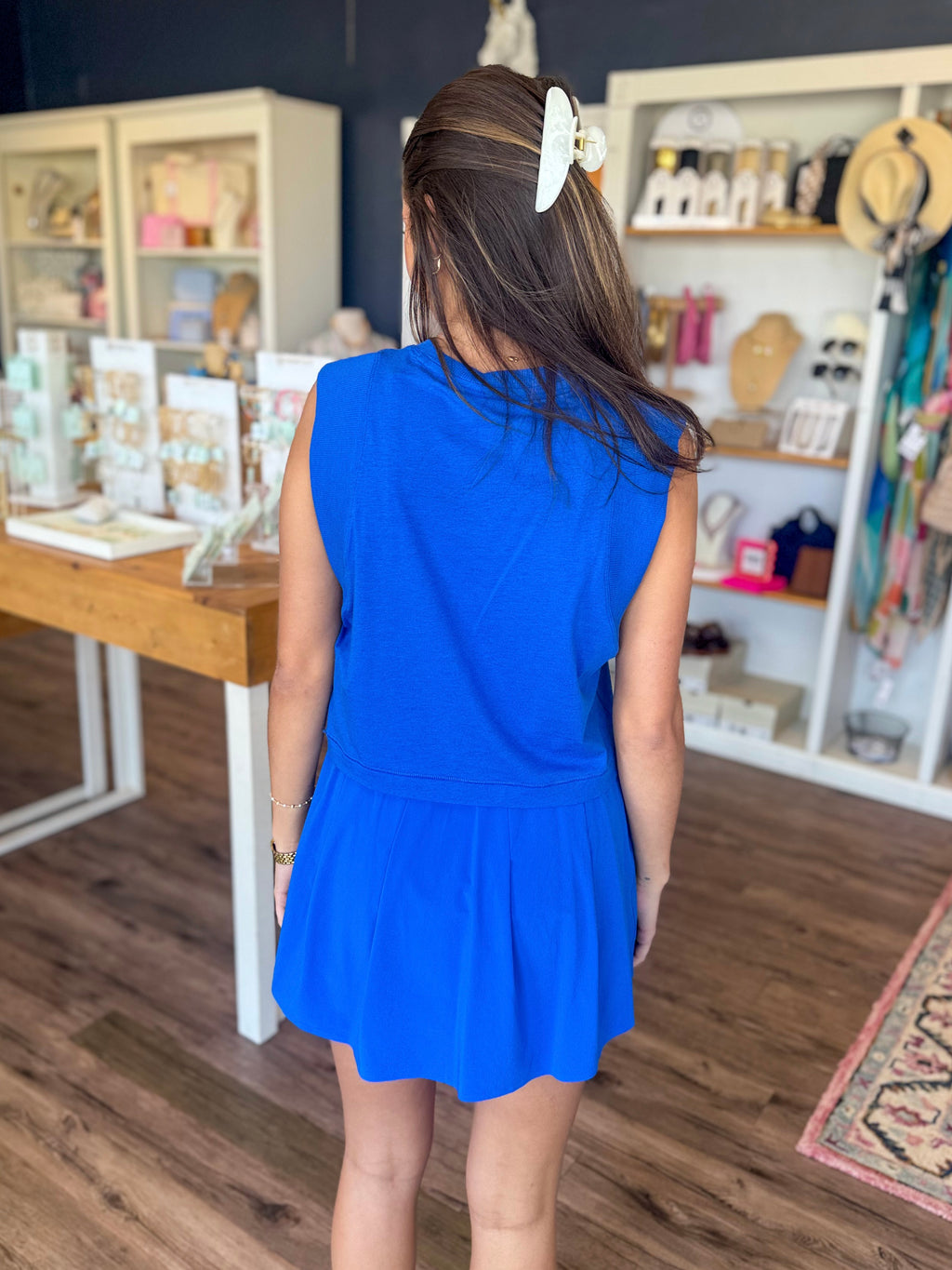 Pleated Skort in Current