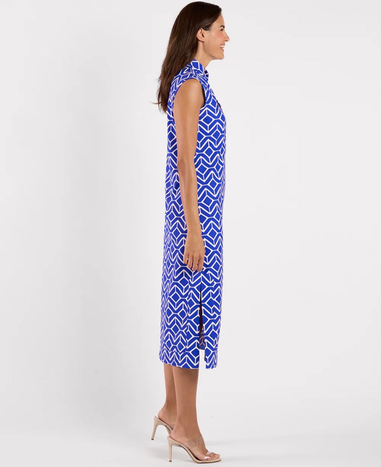 Kristen Maxi in Sail Geo Cobalt