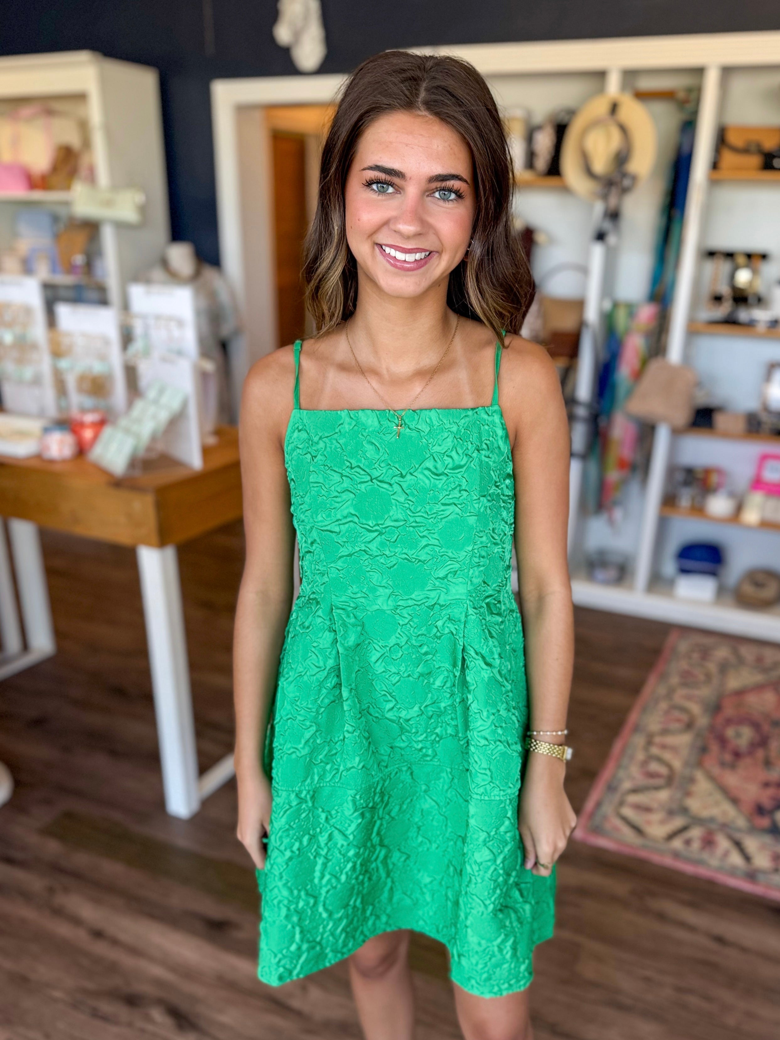 Kelly Green Mini Dress