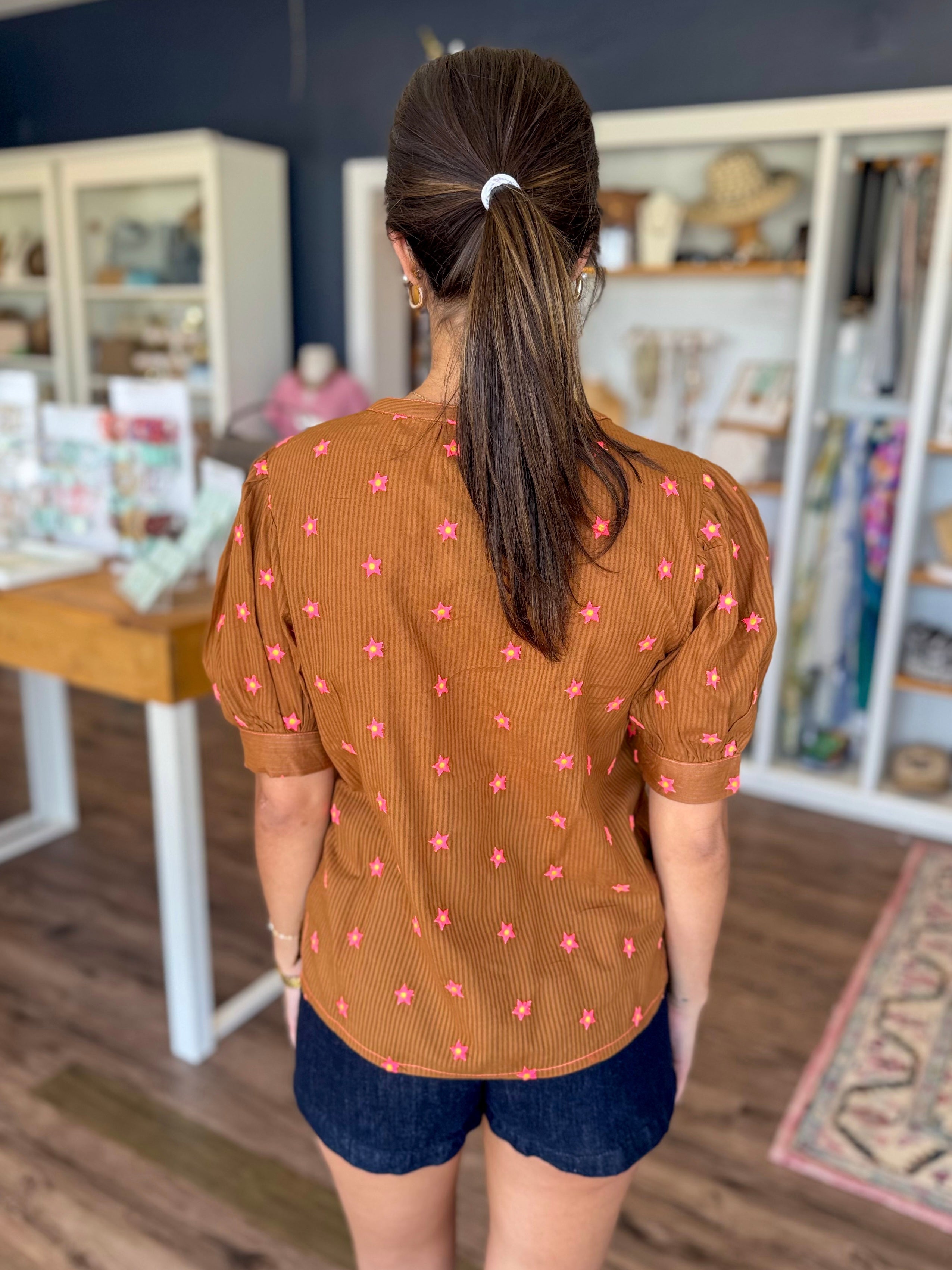 Pink Neon Star Top