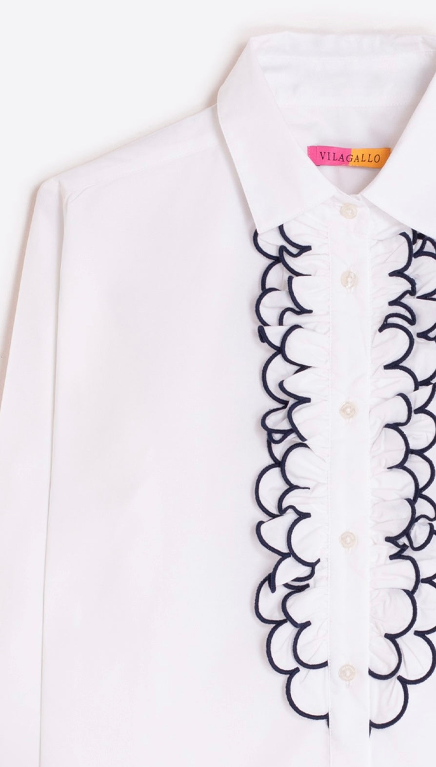 Poplin Ruffle Blouse