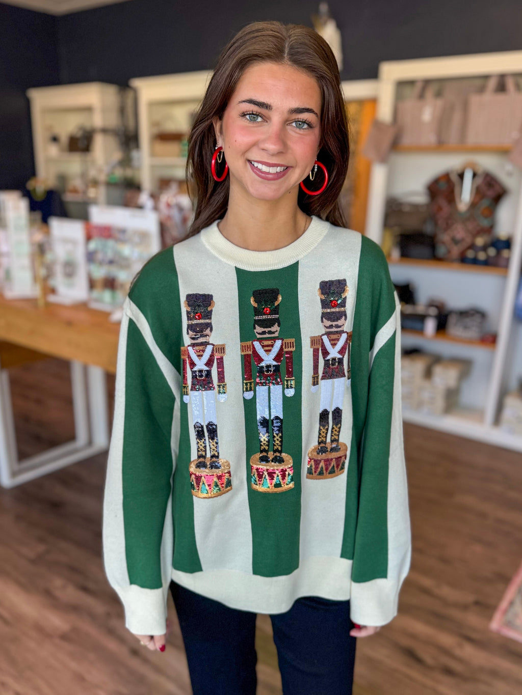 Stripe Nutcracker Sweater