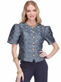 Gilded Trellis Jacket Top