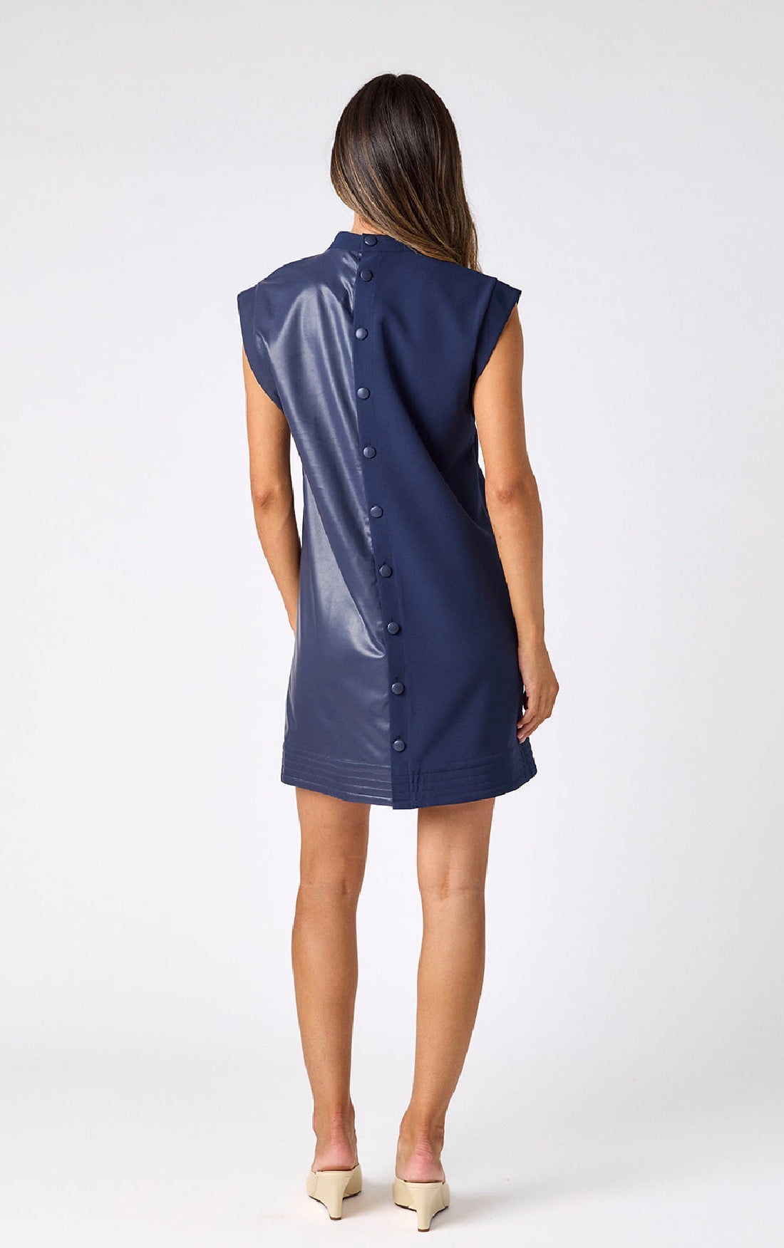 Beatrix Dress in Oxford Navy