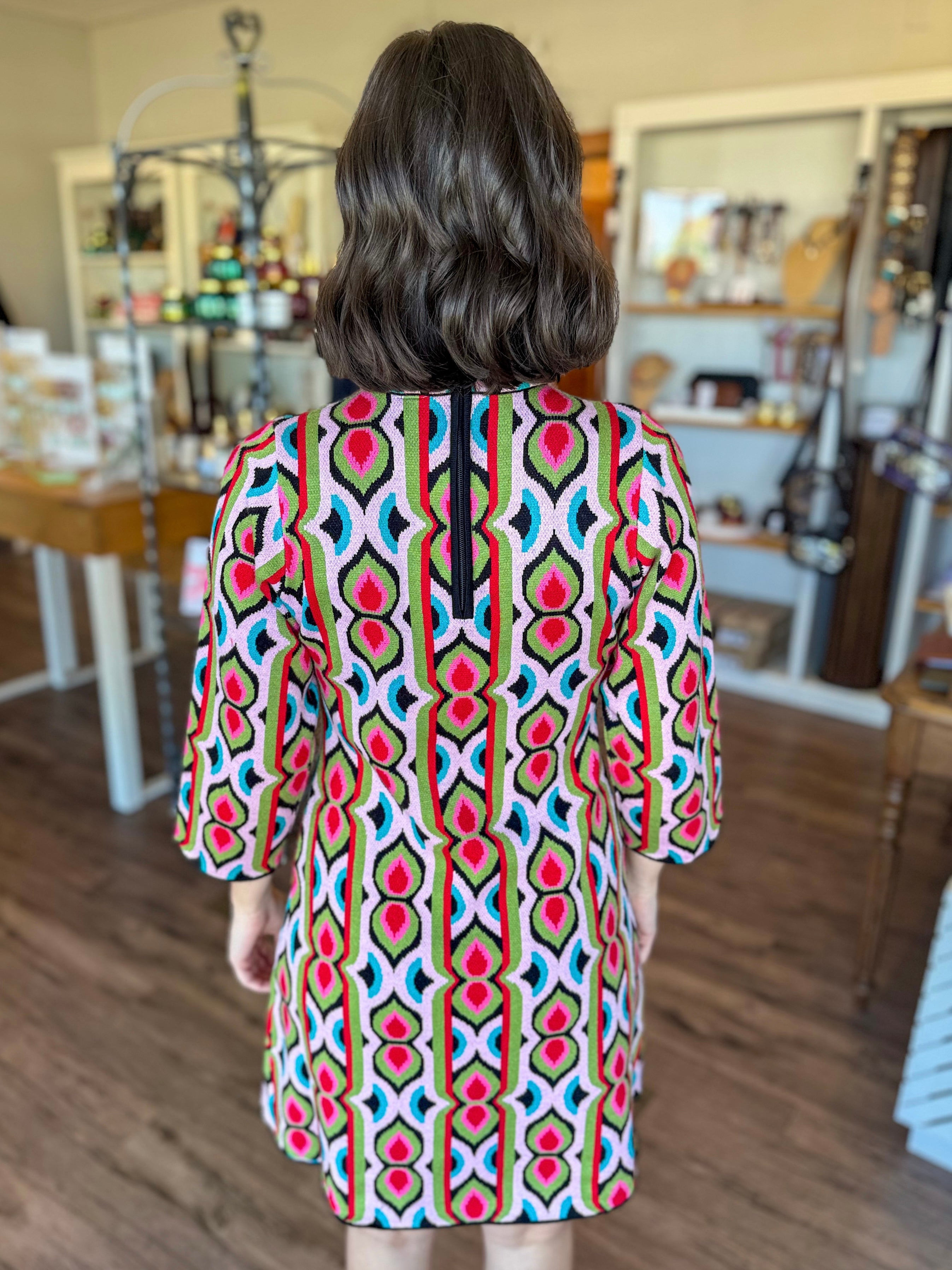 Diamond Knit Sweater Dress