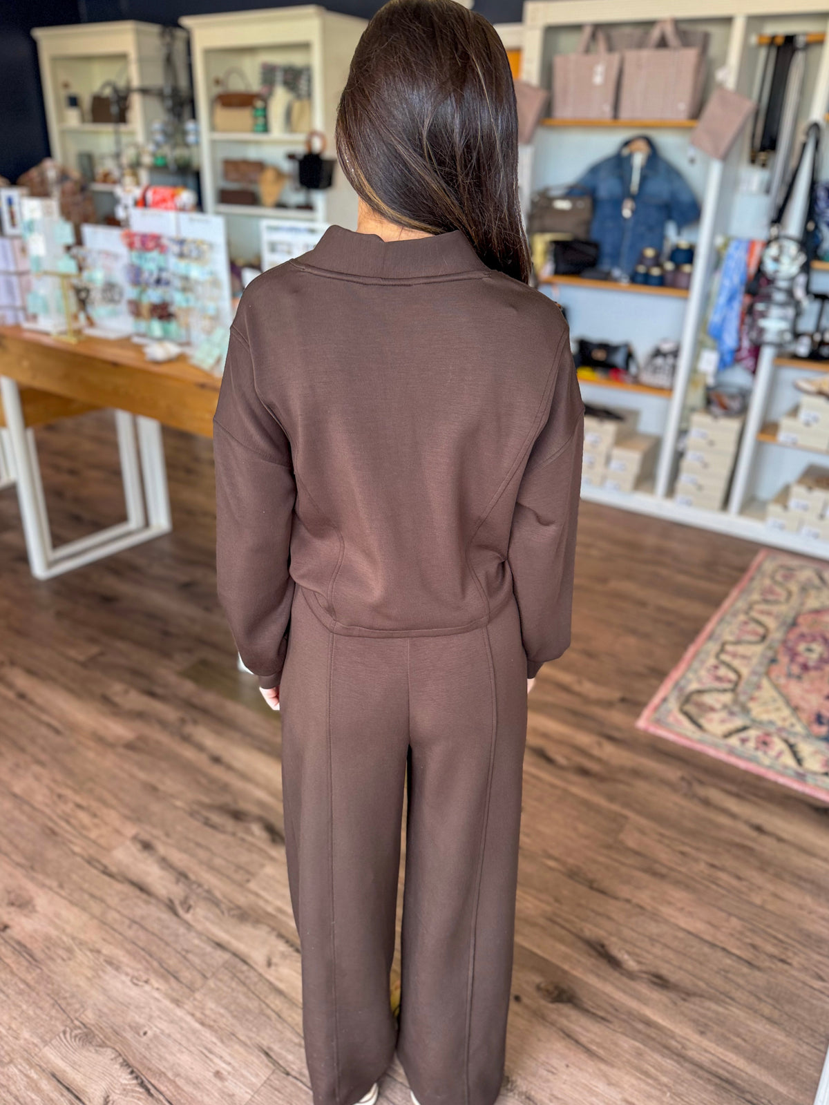 Long Sleeve Shawl Collar Jumpsuit