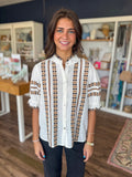 Ivory Lane Embroidered Top