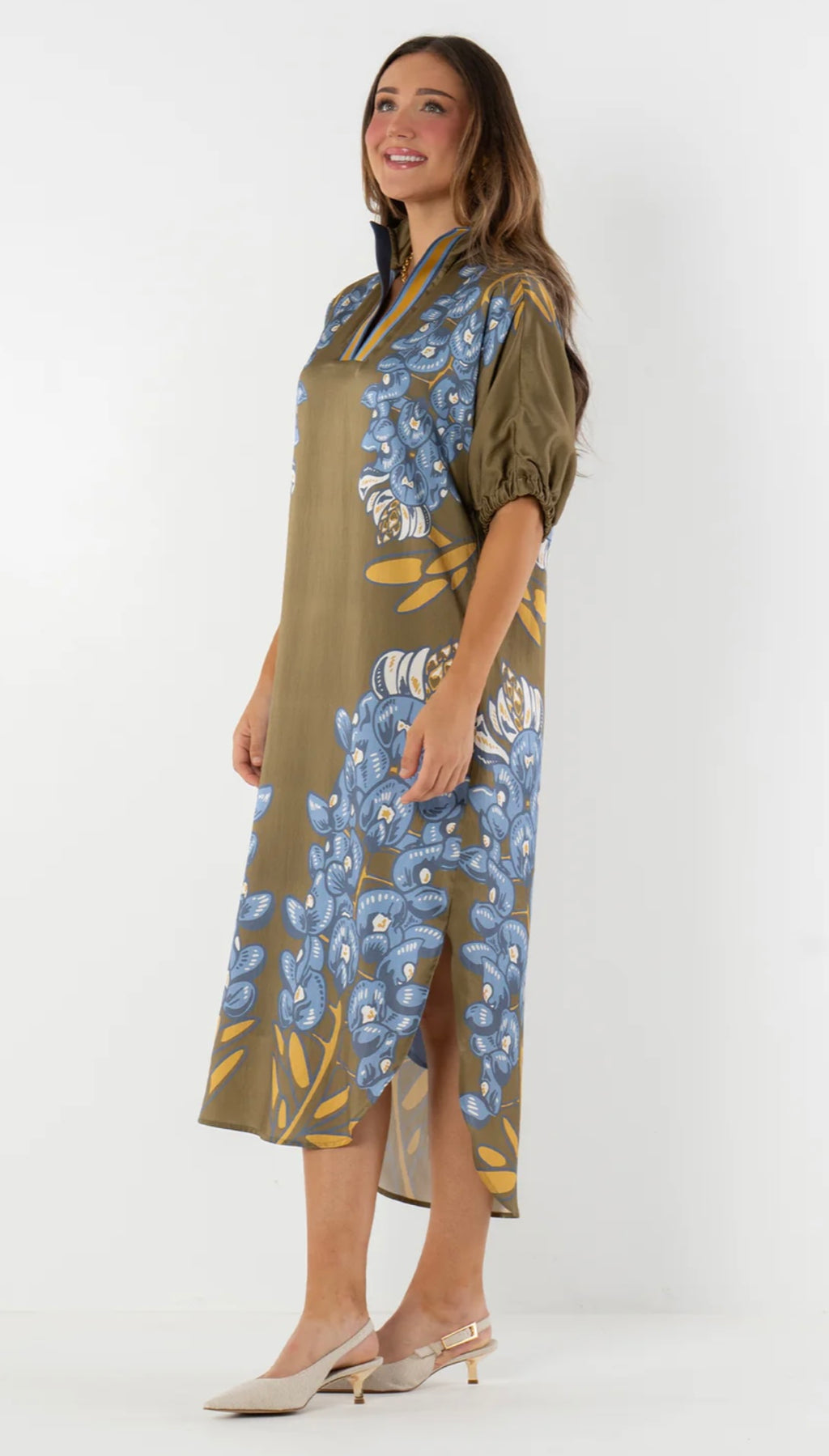 Poppy Caftan In Bluebonnet