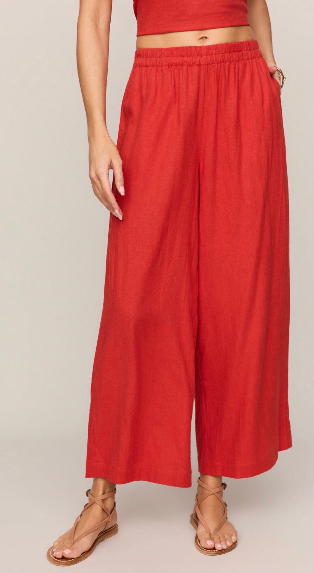 Scout Linen Pant in Chili Pant