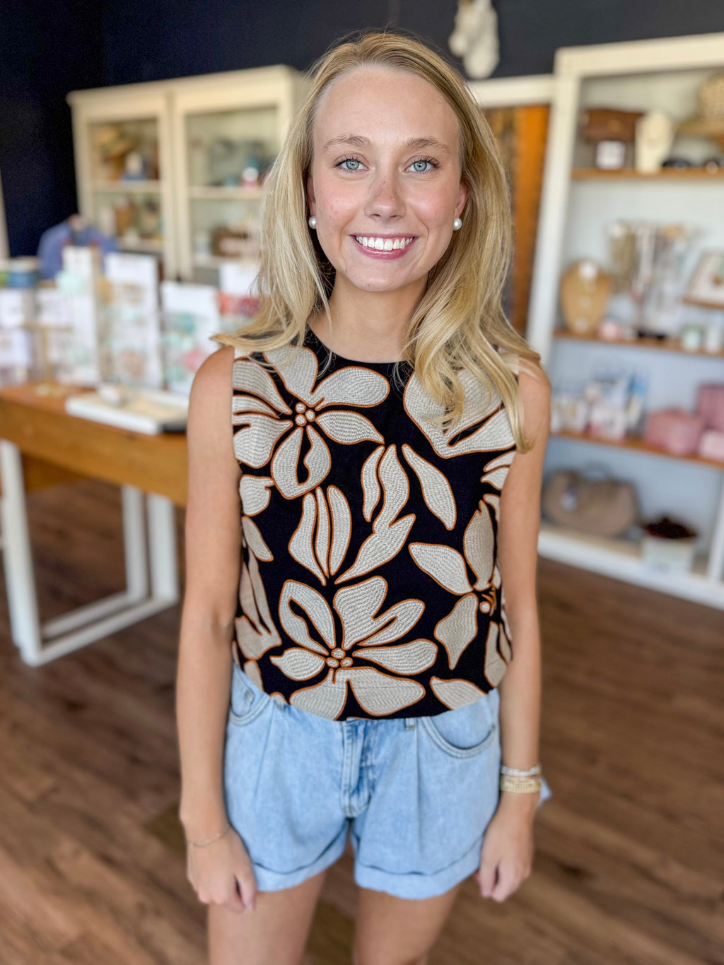 Midnight Floral Tank