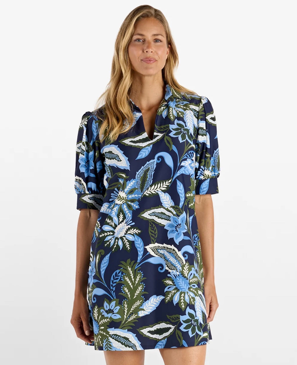 Emerson Dress in Falling Floral Navy