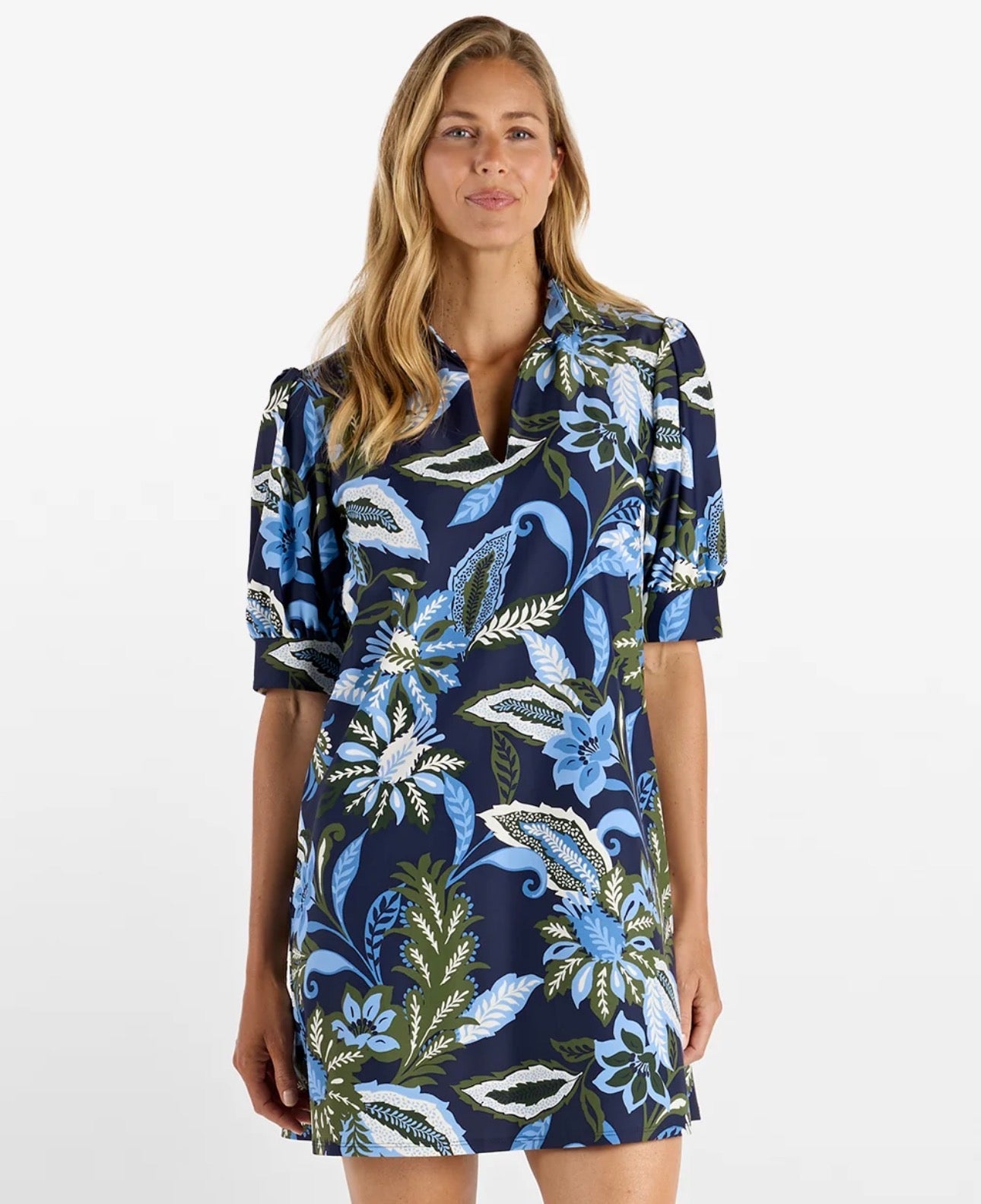 Emerson Dress in Falling Floral Navy