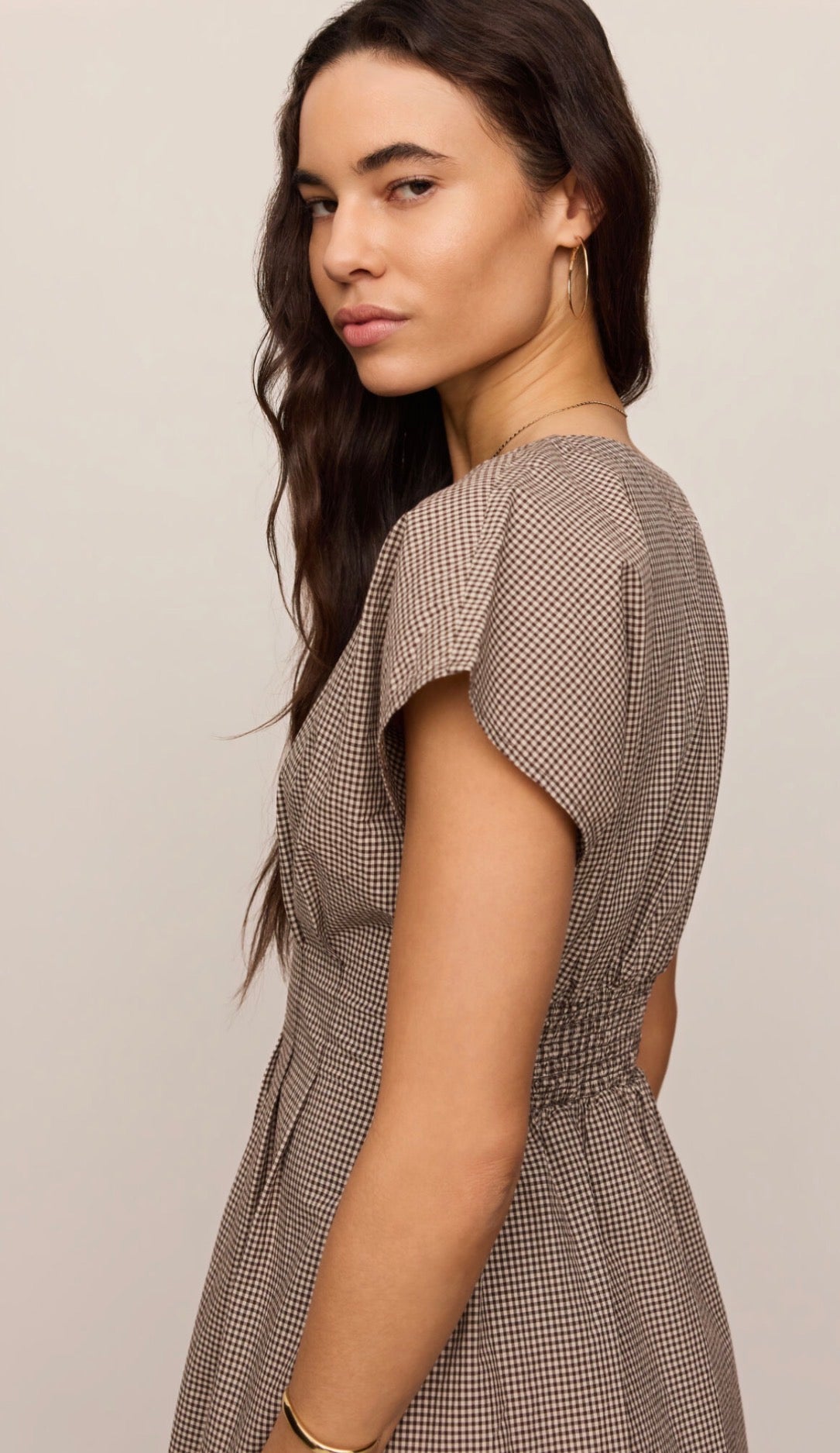 Sanna Gingham Midi Dress