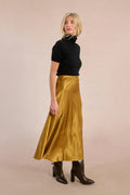 Gold Satin Skirt